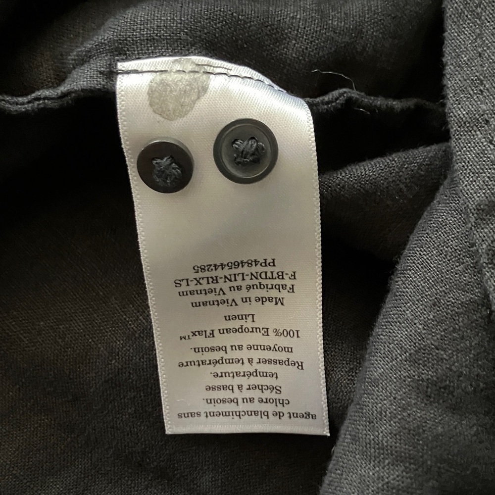 Everlane The Linen Relaxed Shirt, Black, size 2 - Picture 9 of 9